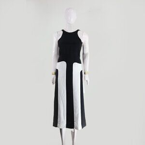 Monochrome Sleeveless Paneled Midi Dress & Other Stories